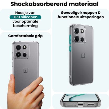 Forterra OnePlus Nord 6 Hoesje Siliconen Backcover Lichtgewicht - Transparant