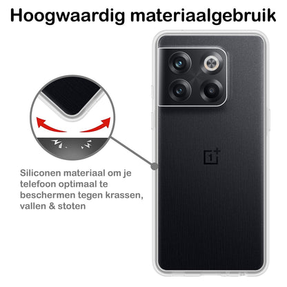 Forterra OnePlus 10T Hoesje Siliconen Backcover Lichtgewicht - Transparant