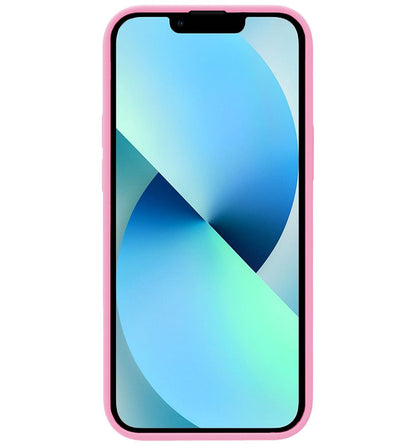 Forterra iPhone 14 Pro Hoesje Siliconen Backcover Lichtgewicht - Lichtroze