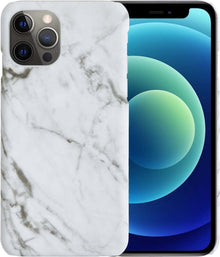 Forterra iPhone 12 Pro Max Hoesje Marmer Hard Case Cover - Wit