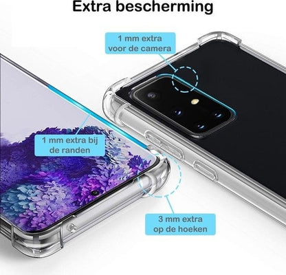 Forterra Samsung A51 Hoesje Shockproof Backcover Siliconen - Transparant