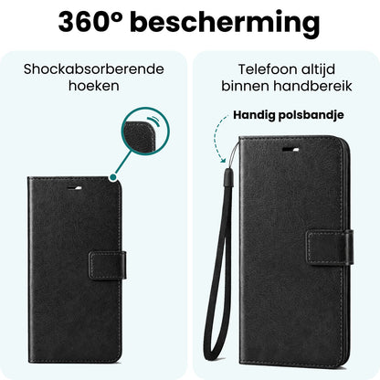 Forterra Samsung S26 Ultra Hoesje Bookcase Cover met Kaarthouder - Zwart