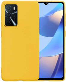 Forterra OPPO A16 Hoesje Siliconen Backcover Lichtgewicht - Geel