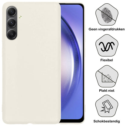 Forterra Samsung A54 Hoesje Siliconen Backcover Lichtgewicht - Wit