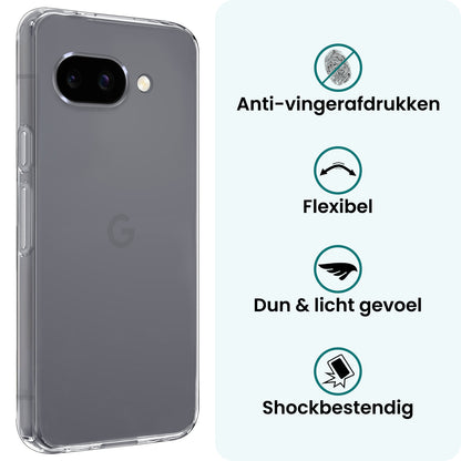 Forterra Google Pixel 9a Hoesje Siliconen Backcover Lichtgewicht - Transparant