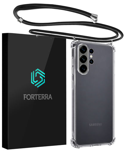 Forterra Samsung S26 Ultra Hoesje met Koord Backcover Shockproof - Transparant