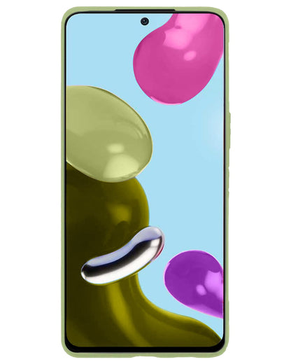 Forterra Xiaomi Redmi Note 11s Hoesje Siliconen Backcover Lichtgewicht - Groen