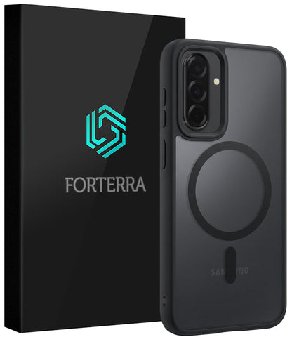 Forterra Samsung A36 Hoesje Geschikt voor Magsafe Backcover Shockproof - Zwart