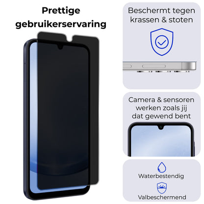 Forterra Samsung A25 Screenprotector Gehard Glas - Privacy