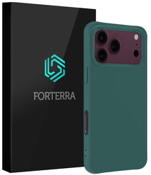 Forterra iPhone 18 Pro Max Hoesje Siliconen Backcover Lichtgewicht - Donkergroen