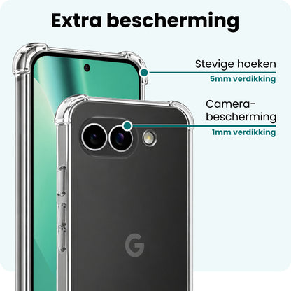 Forterra Google Pixel 10a Hoesje Shockproof Backcover Siliconen - Transparant