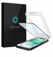 Forterra iPhone 15 Pro Screenprotector Flexibel Glas met Installatieframe