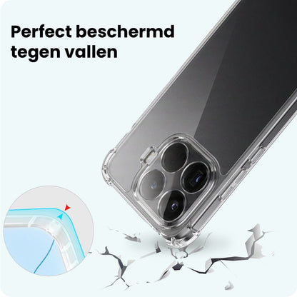 Forterra Xiaomi 15T Pro Hoesje Shockproof Backcover Siliconen - Transparant