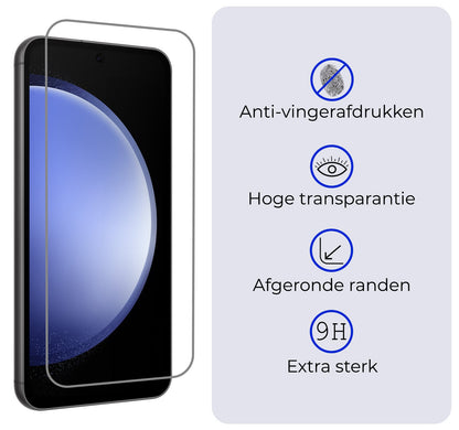 Forterra Samsung S23 FE Screenprotector Gehard Glas - Anti-kras