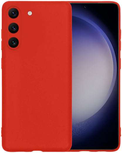 Forterra Samsung S23 Plus Hoesje Siliconen Backcover Lichtgewicht - Rood