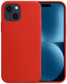 Forterra iPhone 15 Plus Hoesje Siliconen Backcover Lichtgewicht - Rood