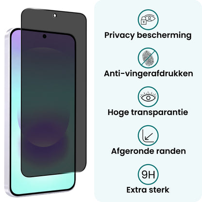 Forterra Samsung A37 Screenprotector Gehard Glas - Privacy