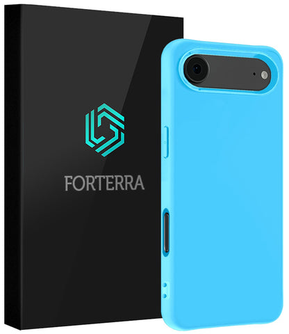 Forterra iPhone Air Hoesje Siliconen Backcover Lichtgewicht - Lichtblauw
