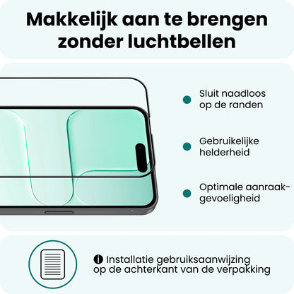 Forterra iPhone Air Screenprotector Gehard Glas met Installatieframe