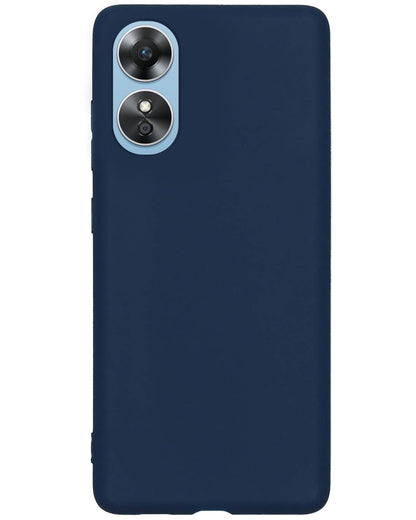 Forterra OPPO A17 Hoesje Siliconen Backcover Lichtgewicht - Donkerblauw