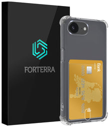 Forterra iPhone 17e Hoesje Kaarthouder Backcover Shockproof - Transparant