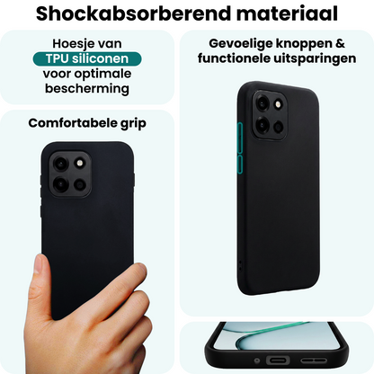 Forterra OnePlus Nord 6 Hoesje Siliconen Backcover Lichtgewicht - Zwart
