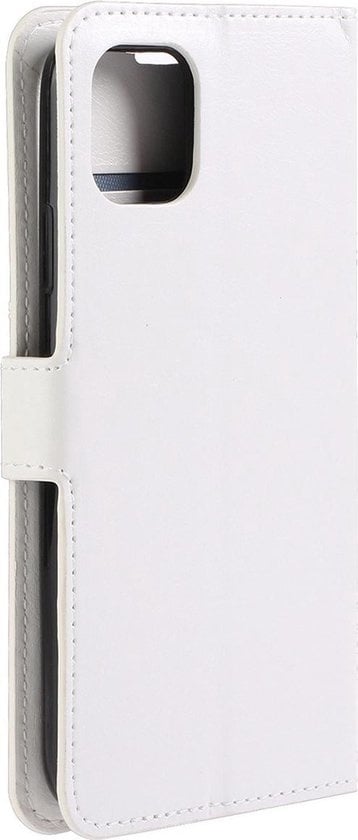 Forterra iPhone 12 Hoesje Bookcase Cover met Kaarthouder - Wit