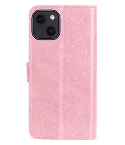 Forterra iPhone 14 Plus Hoesje Bookcase Cover met Kaarthouder - Lichtroze