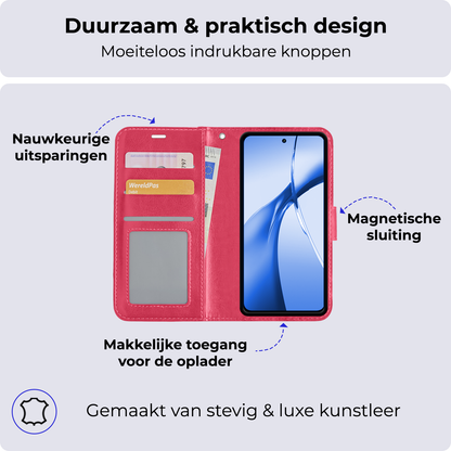 Forterra OnePlus Nord CE 4 Hoesje Bookcase Cover met Kaarthouder - Donkergroen