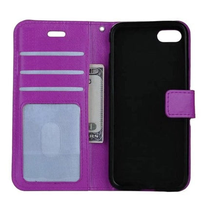 Forterra iPhone SE 2020 Hoesje Bookcase Cover met Kaarthouder - Paars