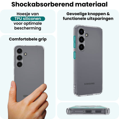 Forterra Samsung S26 Hoesje Siliconen Backcover Lichtgewicht - Transparant
