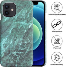 Forterra iPhone 12 Mini Hoesje Marmer Hard Case Cover - Groen