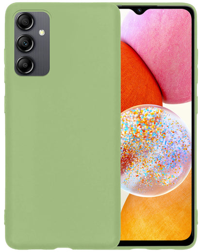 Forterra Samsung A14 Hoesje Siliconen Backcover Lichtgewicht - Groen