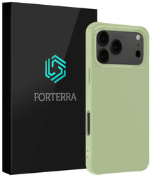 Forterra iPhone 17 Pro Hoesje Siliconen Backcover Lichtgewicht - Groen
