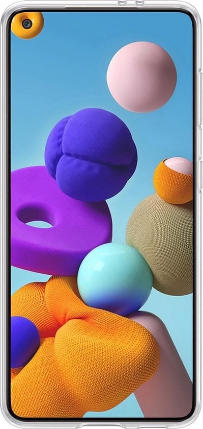 Forterra Samsung A21s Hoesje Siliconen Backcover Lichtgewicht - Transparant