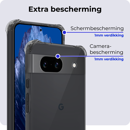 Forterra Google Pixel 8a Hoesje Shockproof Backcover Siliconen - Transparant