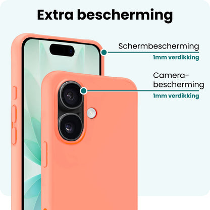 Forterra iPhone 17 Hoesje Siliconen Backcover Lichtgewicht - Perzik