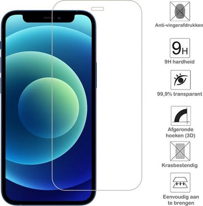 Forterra iPhone 12 Mini Screenprotector Gehard Glas - Volledige dekking