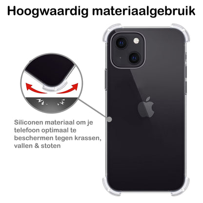 Forterra iPhone 13 Hoesje Shockproof Backcover Siliconen - Transparant