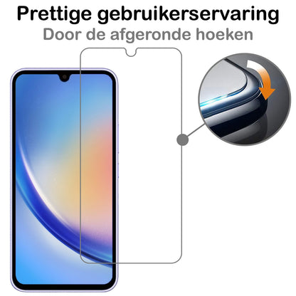 Forterra Samsung A34 Screenprotector Gehard Glas - Anti-kras