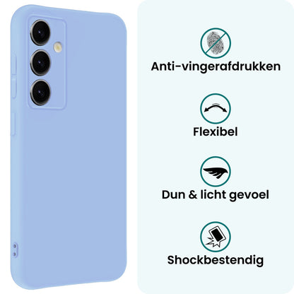 Forterra Samsung S25 Plus Hoesje Siliconen Backcover Lichtgewicht - Lichtblauw
