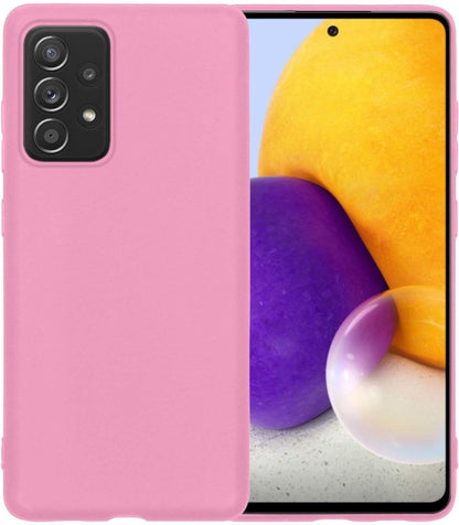 Forterra Samsung A72 Hoesje Siliconen Backcover Lichtgewicht - Lichtroze
