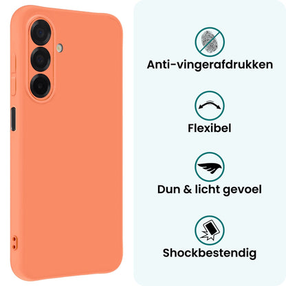 Forterra Samsung A26 Hoesje Siliconen Backcover Lichtgewicht - Perzik
