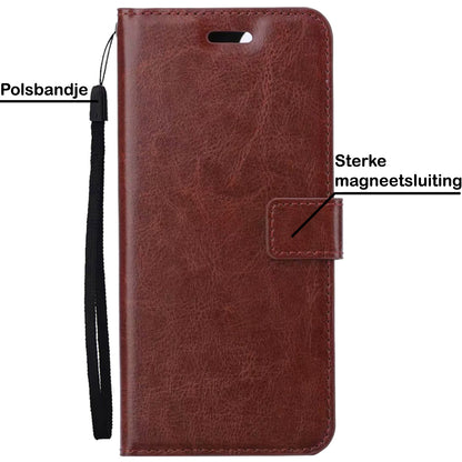 Forterra iPhone 13 Pro Max Hoesje Bookcase Cover met Kaarthouder - Bruin