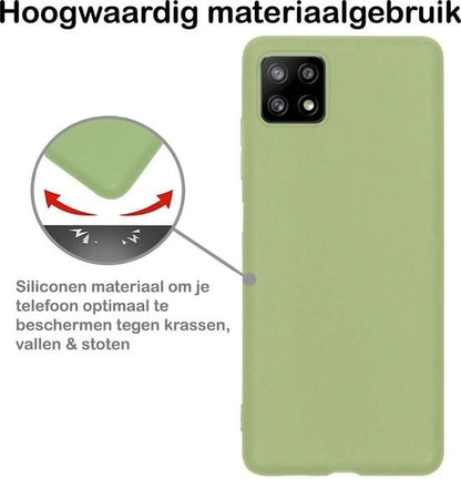 Forterra Samsung A22 5G Hoesje Siliconen Backcover Lichtgewicht - Groen