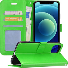 Forterra iPhone 12 Mini Hoesje Bookcase Cover met Kaarthouder - Groen