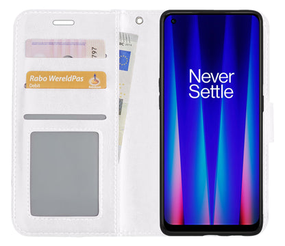 Forterra OnePlus Nord CE 2 Hoesje Bookcase Cover met Kaarthouder - Wit