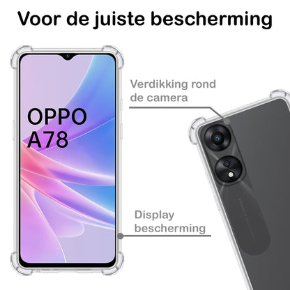 Forterra OPPO A78 5G Hoesje Shockproof Backcover Siliconen - Transparant