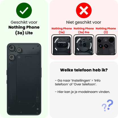 Forterra Nothing Phone 3a Lite Screenprotector Gehard Glas - Anti-kras