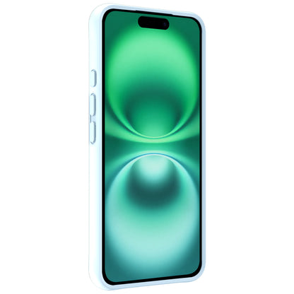 Forterra iPhone 16 Plus Hoesje Siliconen Backcover Lichtgewicht - Lichtblauw